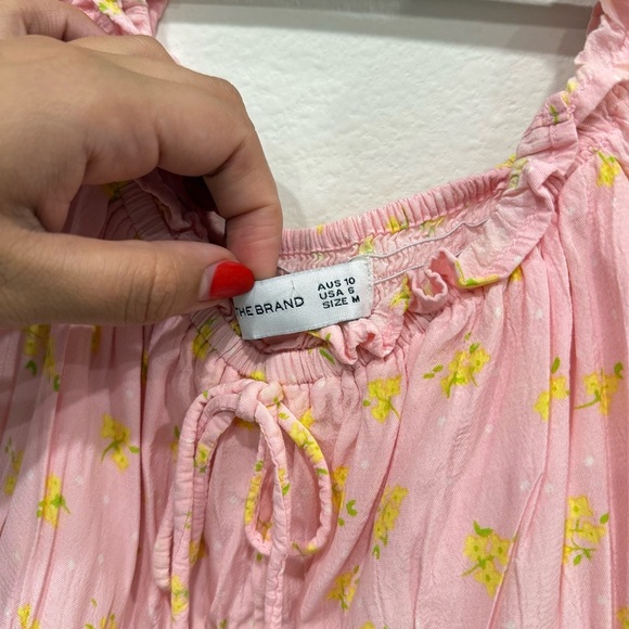 SOLD - Faithfull the Brand Light Pink Floral Blouse - Picture 3 of 6